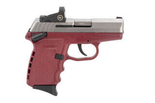 SCCY CPX-1 9mm pistol features a crimson red frame